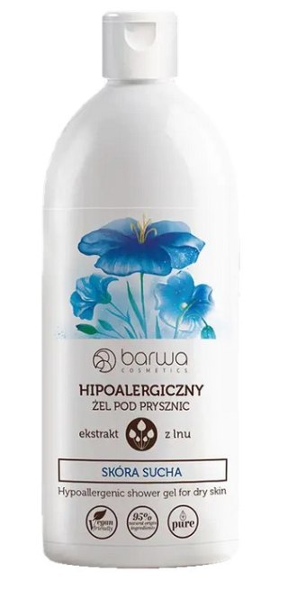 Hipoalergiczny żel pod prysznic z ekstraktem z lnu 400ml BARWA