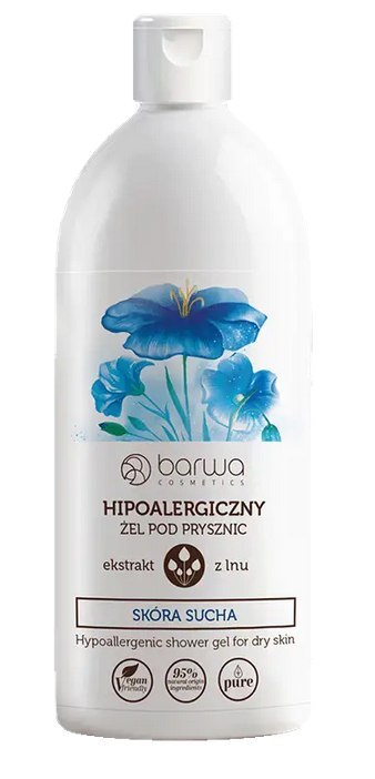 Hipoalergiczny żel pod prysznic z ekstraktem z lnu 400ml BARWA