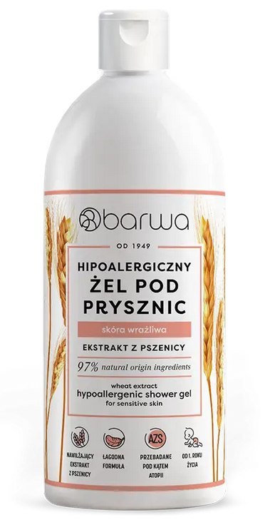Hipoalergiczny żel pod prysznic z ekstraktem z pszenicy 400ml BARWA