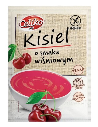 Kisiel o smaku wiśniowym bezglutenowy bez dodatku cukru 40g CELIKO