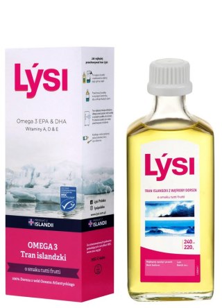 LYSI Tran islandzki o smaku tutti frutti 240ml