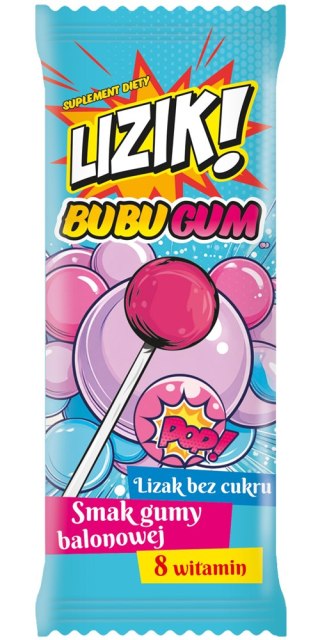 Lizik BUBUGUM lizak bez cukru smak gumy balonowej 1 szt. STARPHARMA