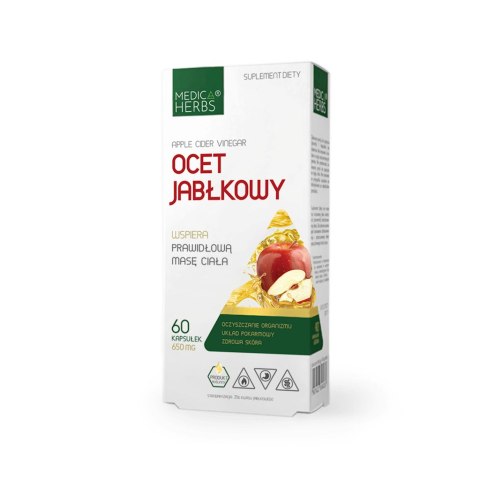 MEDICA HERBS Ocet jabłkowy 650mg, 60 kaps.