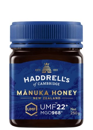 Miód Manuka UMF22+ MGO968+ 250g HADDRELL'S OF CAMBRIDGE
