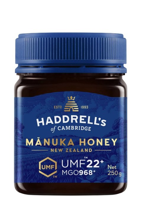 Miód Manuka UMF22+ MGO968+ 250g HADDRELL'S OF CAMBRIDGE