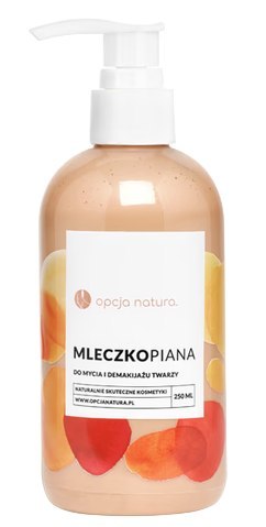 Mleczkopiana do mycia i demakijażu twarzy 250ml OPCJA NATURA