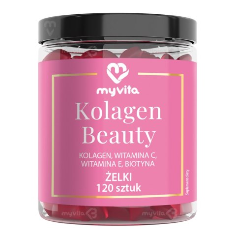 MyVita Żelki Kolagen Beauty 120 sztuk - naturalne żelki z pektyny cytrusowej