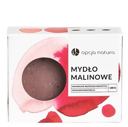 Mydło malinowe w kostce 100g OPCJA NATURA