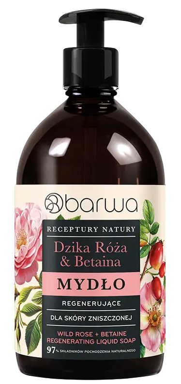 Mydło w płynie dzika róża & betaina regenerujące 480ml BARWA RECEPTURY NATURY