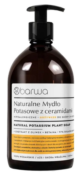 Mydło w płynie potasowe z ceramidami odżywcze 480ml BARWA