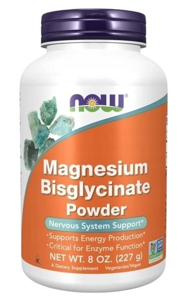 NOW FOODS Magnesium Bisglycinate powder 227g - diglicynian magnezu w proszku