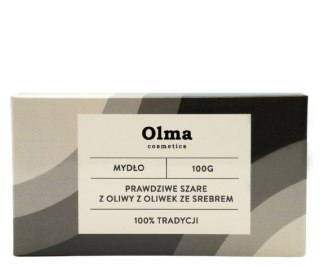 OLMA COSMETICS Mydło prawdziwe szare z oliwy z oliwek ze złotem 100g