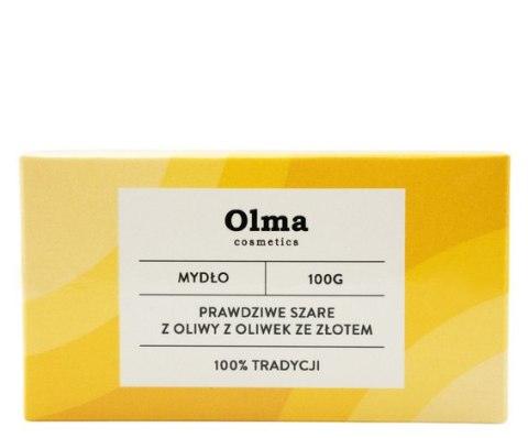 OLMA COSMETICS Mydło prawdziwe szare z oliwy z oliwek ze srebrem 100g
