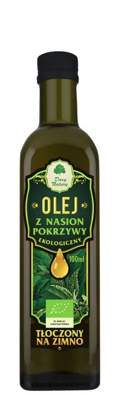 Olej z nasion pokrzywy tłoczony na zimno BIO 100ml DARY NATURY