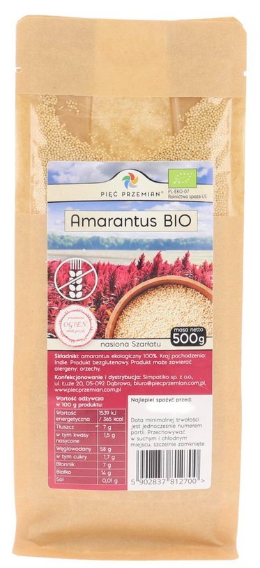 PIĘĆ PRZEMIAN Amarantus nasiona BIO 500g