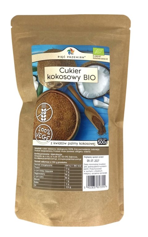 PIĘĆ PRZEMIAN Cukier kokosowy BIO 500g