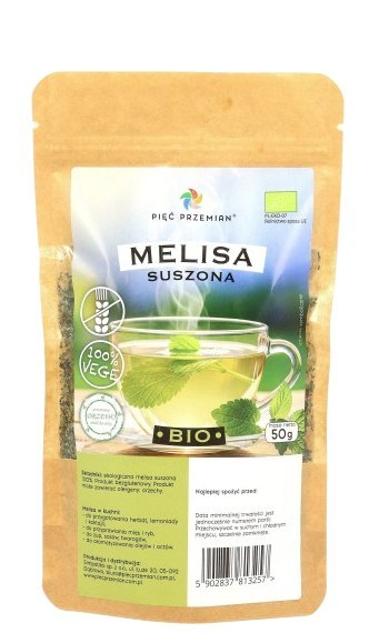 PIĘĆ PRZEMIAN Melisa suszona BIO 50g