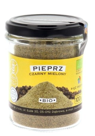 PIĘĆ PRZEMIAN Pieprz czarny mielony bezglutenowy BIO 100g