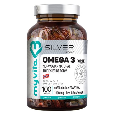 SILVER Omega 3 Forte 1000mg (400 EPA, 200 DHA) 100 kaps. MyVita