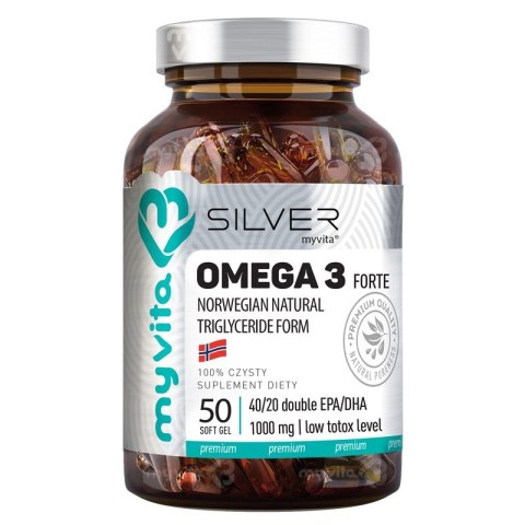 SILVER Omega 3 Forte 1000mg (400 EPA, 200 DHA) 50 kaps. MyVita