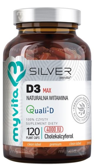 SILVER Witamina D3 MAX 4000IU, 120kaps. MyVita
