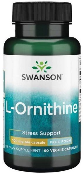 SWANSON L-Ornityna 500mg, 60 vcaps.