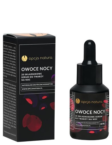 Serum Owoce nocy 30ml OPCJA NATURA - 20 składnikowe serum do twarzy na noc