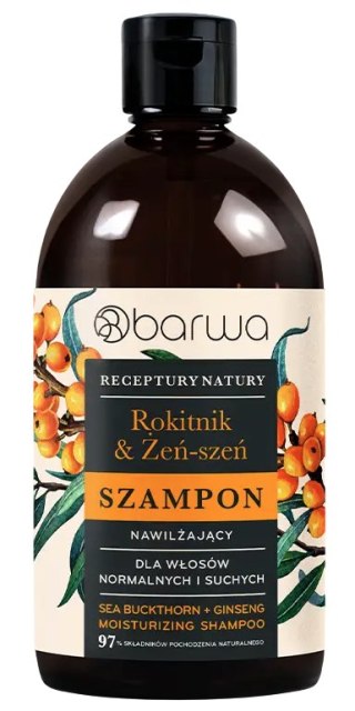 Szampon rokitnik & żeń-szeń nawilżający 380ml BARWA RECEPTURY NATURY