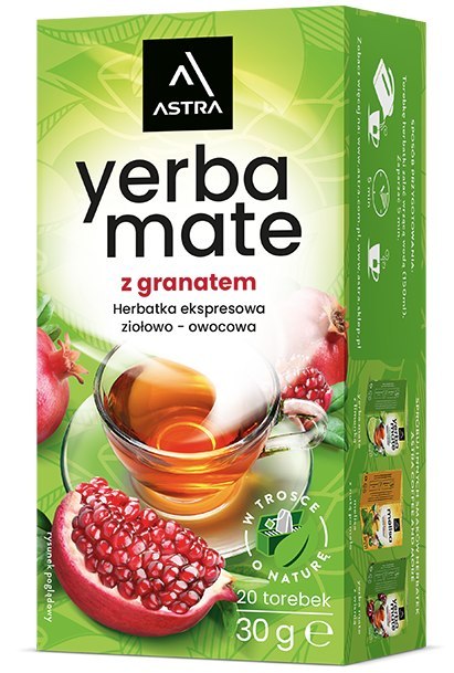 YERBA MATE z granatem herbatka 20*1,5g ASTRA [DW: 2026.08]