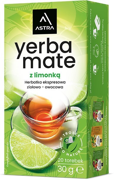 YERBA MATE z limonką herbatka 20*1,5g ASTRA