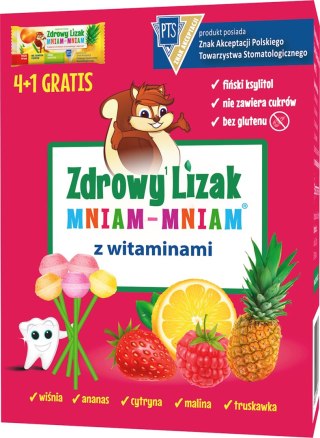 Zdrowy lizak Mniam-Mniam bez cukru witaminy 4+1 gratis STARPHARMA