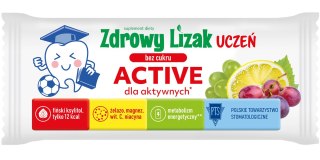Zdrowy lizak Uczeń bez cukru Active dla aktywnych winogrono-cytryna 1 szt. STARPHARMA
