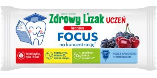 Zdrowy lizak Uczeń bez cukru Focus na koncentrację wiśniowo-jagodowy 1 szt. STARPHARMA