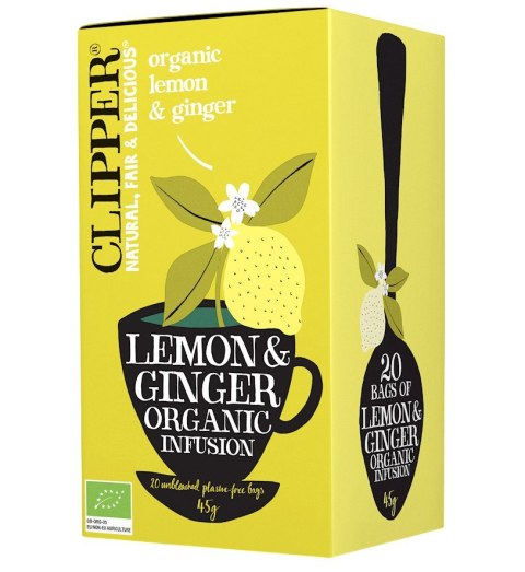 CLIPPER Herbatka Lemon & Ginger z imbirem i cytryną BIO 20*2,5g