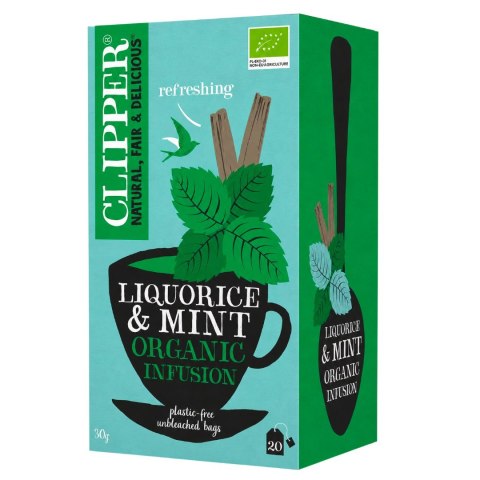 CLIPPER Herbatka Liquorice & Peppermint z lukrecją i miętą pieprzową BIO 20*1,5g