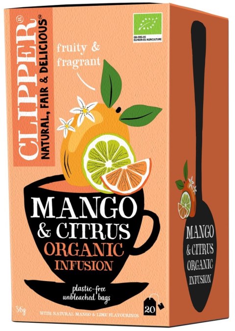 CLIPPER Herbatka Mango i owoce cytrusowe BIO 20*1,8g