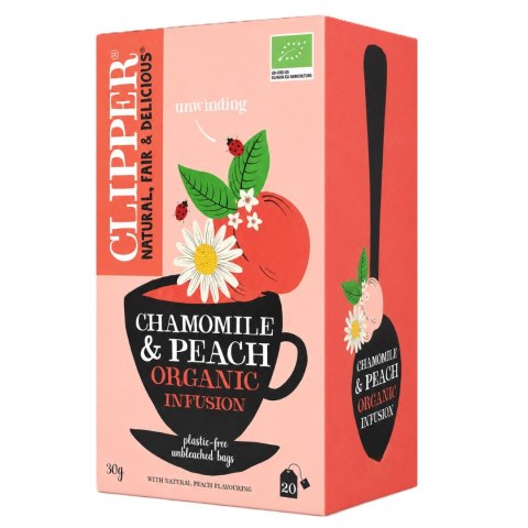 CLIPPER Herbatka Rumiankowa o smaku brzoskwiniowym BIO 20*1,5g