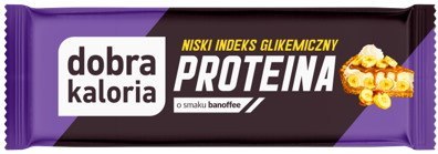 DOBRA KALORIA Baton PROTEINA z niskim IG o smaku banoffee + olej MCT 45g KUBARA