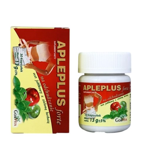 GORVITA Apleplus Forte ocet jabłkowy z zieloną herbatą 30 kaps.