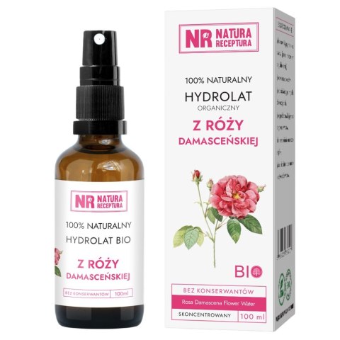 Hydrolat z róży damasceńskiej EKO 100ml NATURA RECEPTURA