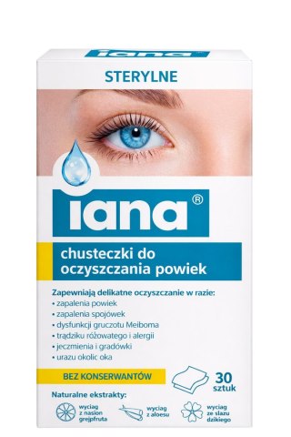 IANA Chusteczki do oczyszczania powiek sterylne 30 szt. STARPHARMA