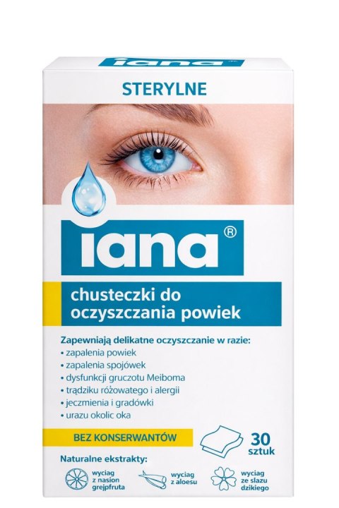 IANA Chusteczki do oczyszczania powiek sterylne 30 szt. STARPHARMA