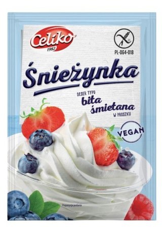 Śnieżynka deser typu bita śmietana w proszku bezglutenowa wegańska 50g CELIKO
