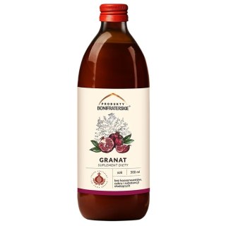 Sok z Granatu 500ml PRODUKTY BONIFRATERSKIE