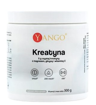 YANGO Kreatyna 200 Mesh z magnezem, glicyną i witaminą C 300g