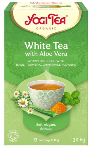YOGI TEA Herbata White Tea with Aloe Vera - biała z aloesem BIO 17*1,8g