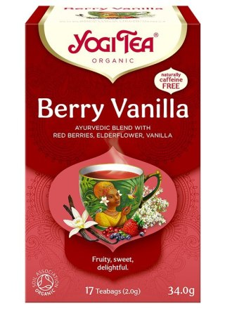YOGI TEA Herbatka Berry Vanilla - czerwone owoce z wanilią BIO 17*2g