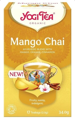 YOGI TEA Herbatka Mango Chai BIO 17*2g