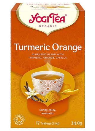 YOGI TEA Herbatka Turmeric Orange - kurkumowo-pomarańczowa BIO 17*2g