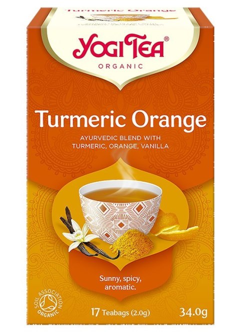 YOGI TEA Herbatka Turmeric Orange - kurkumowo-pomarańczowa BIO 17*2g